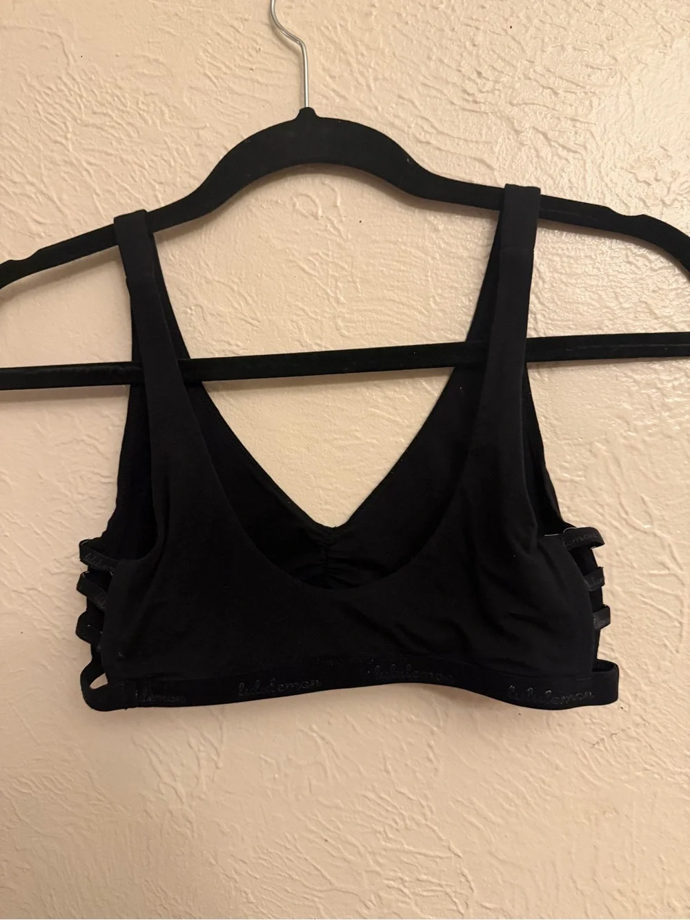 lululemon athletica Black V‑Neck Light Support Bralette